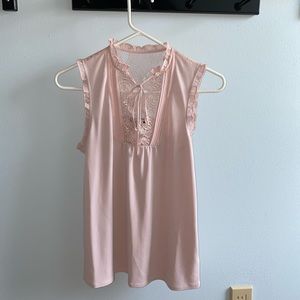 Blush pink tank blouse
